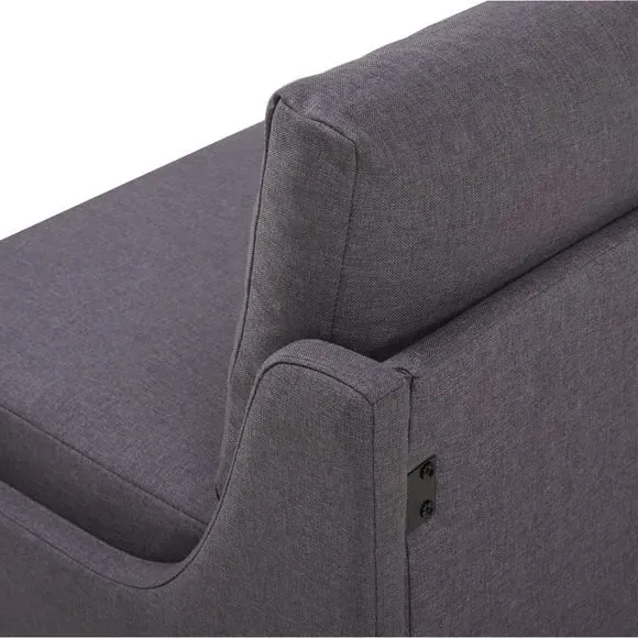 Double Sofa Bed with Storage - Charcoal, Fabric