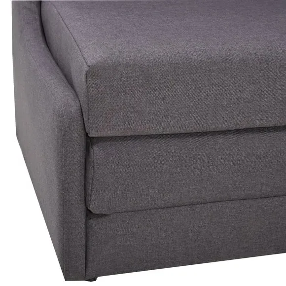 Double Sofa Bed with Storage - Charcoal, Fabric