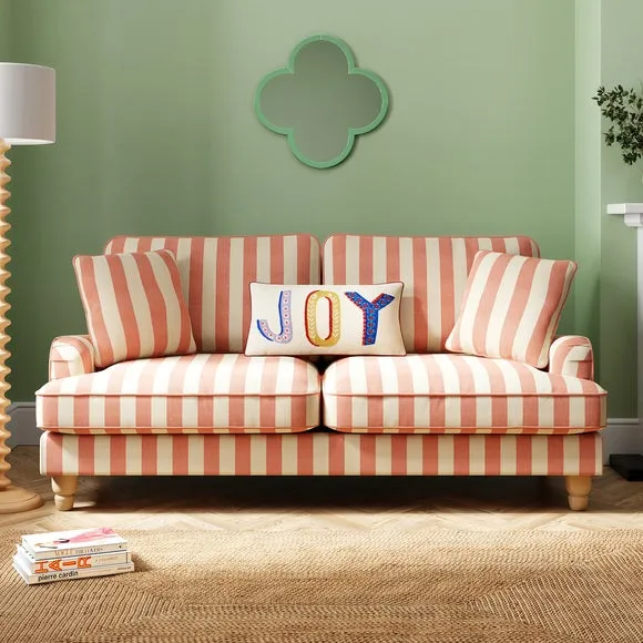 Double Sofa Bed with Storage - Coral, Fabric
