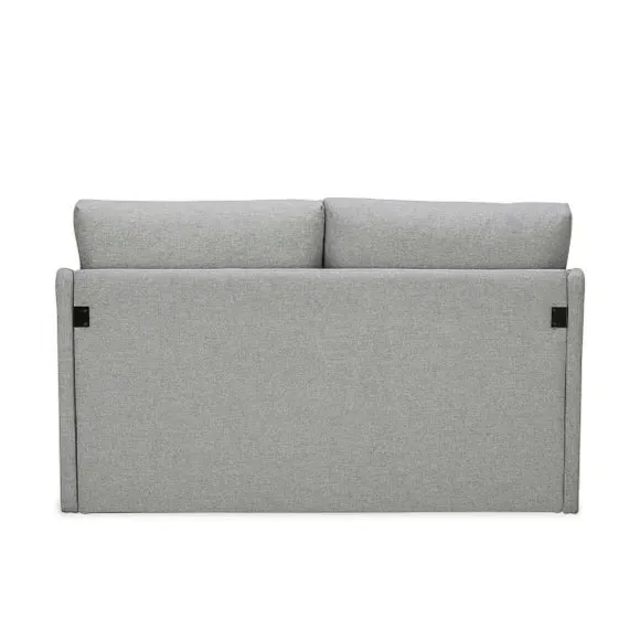 Double Sofa Bed with Storage - Grey, Fabric