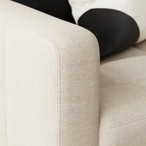 Double Sofa Bed with Storage - Natural, Flatweave
