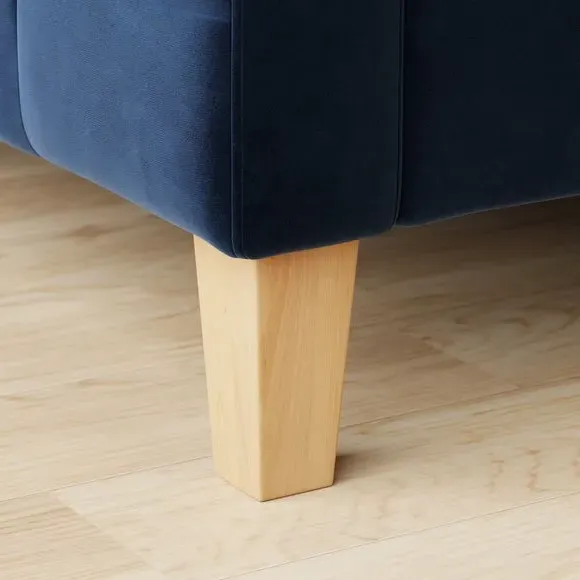Double Sofa Bed with Storage - Navy, Velvet