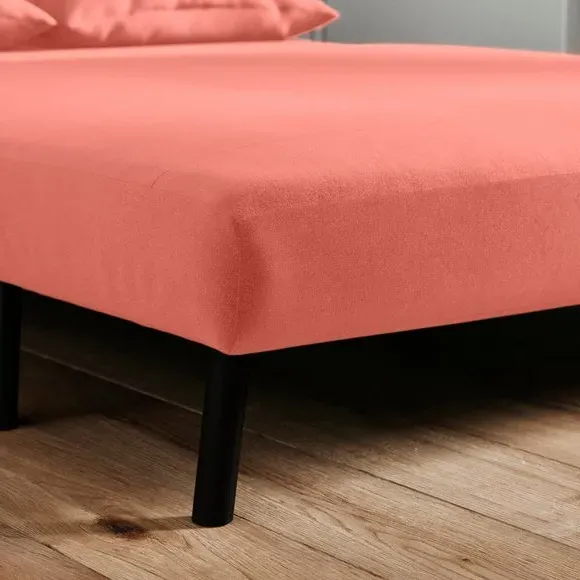 Double Sofa Bed with Storage - Pink, Velvet