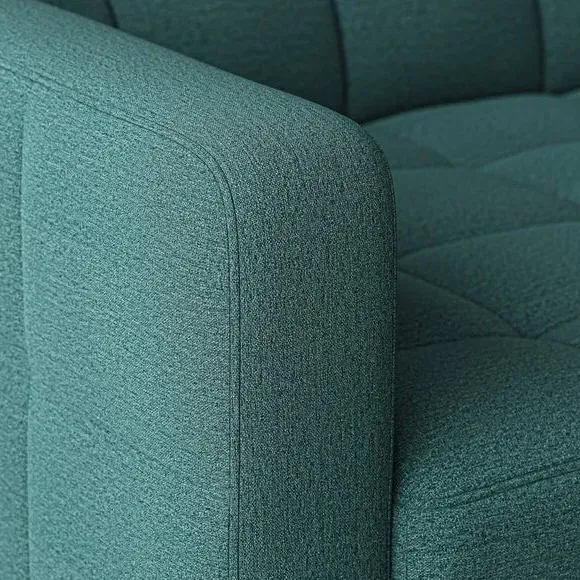 Double Sofa Bed with Storage - Teal, Flatweave