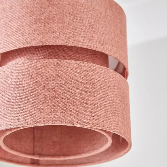 Double Tier Lamp Shade - Clay, Fabric
