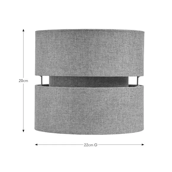 Double Tier Lamp Shade - Clay, Fabric