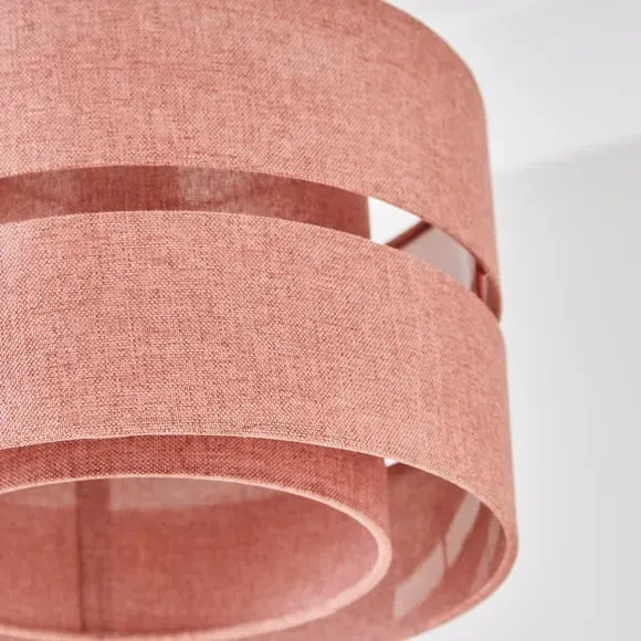 Double Tier Lamp Shade - Clay, Fabric