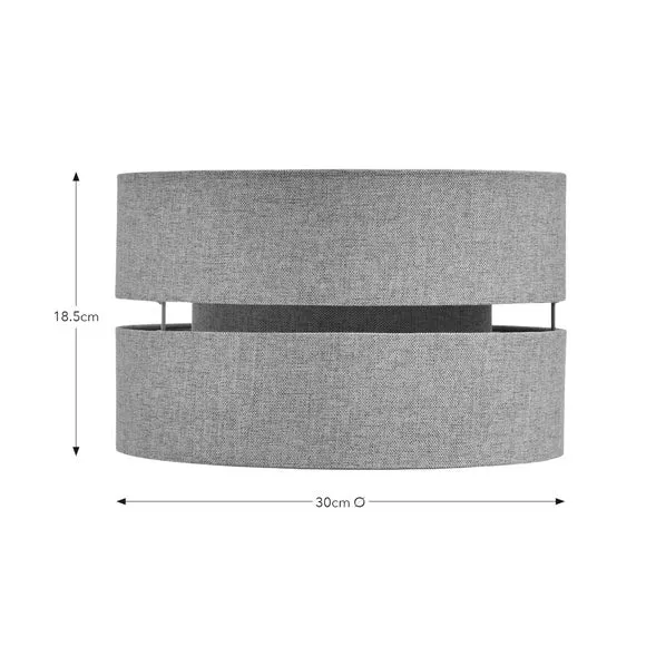 Double Tier Lamp Shade - Clay, Fabric