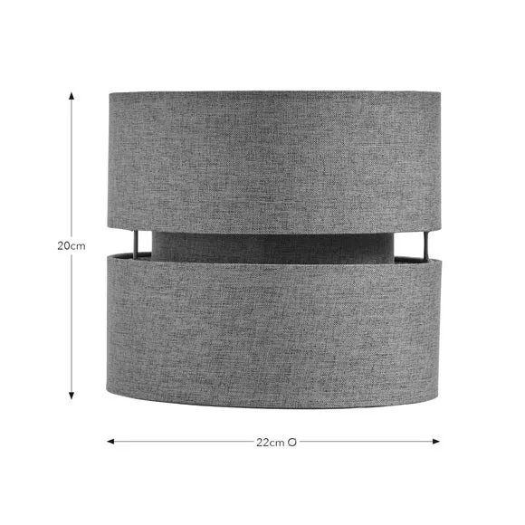 Double Tier Lamp Shade - Emerald, Fabric