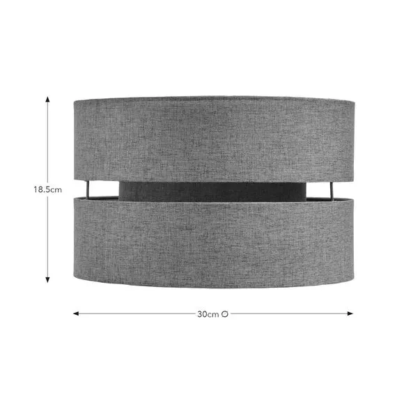 Double Tier Lamp Shade - Emerald, Fabric