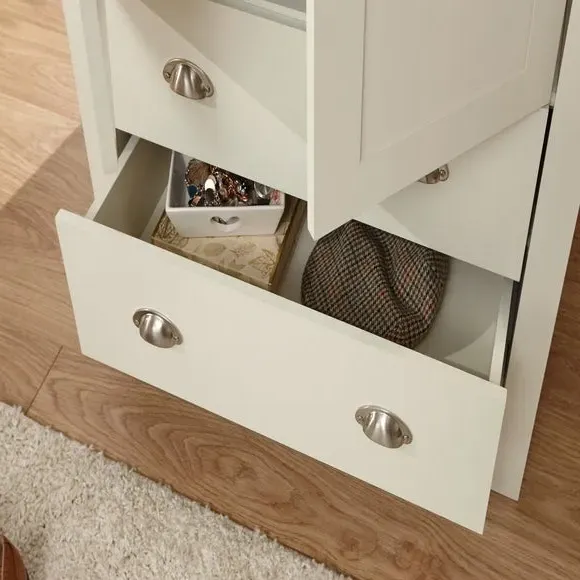 Double Wardrobe Shaker Style - Cream, Foiled