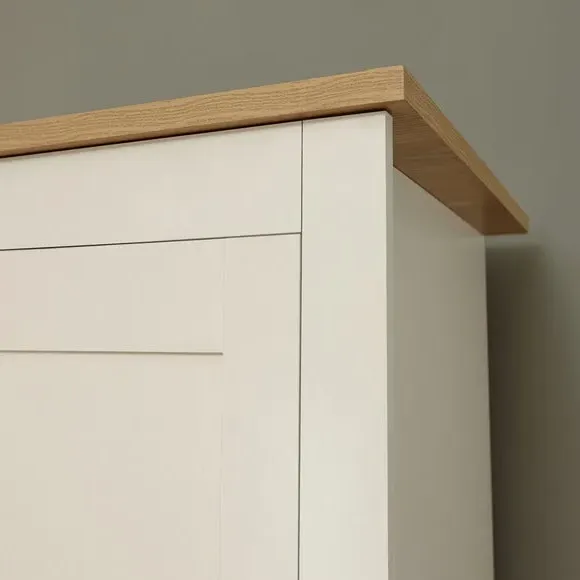 Double Wardrobe Shaker Style - Cream, Foiled