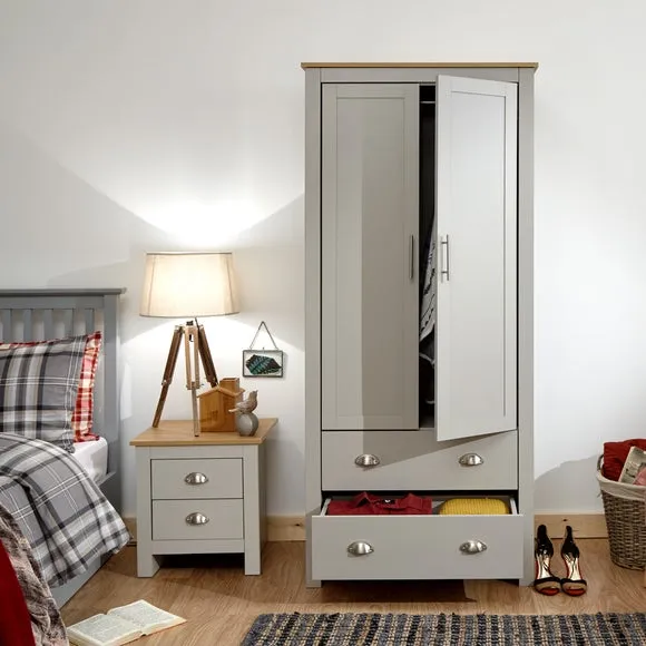 Double Wardrobe Shaker Style - Grey, Foiled
