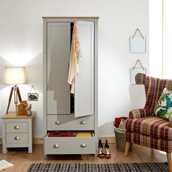 Double Wardrobe Shaker Style - Grey, Foiled