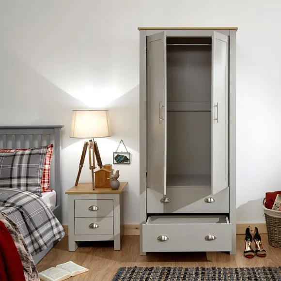 Double Wardrobe Shaker Style - Grey, Foiled
