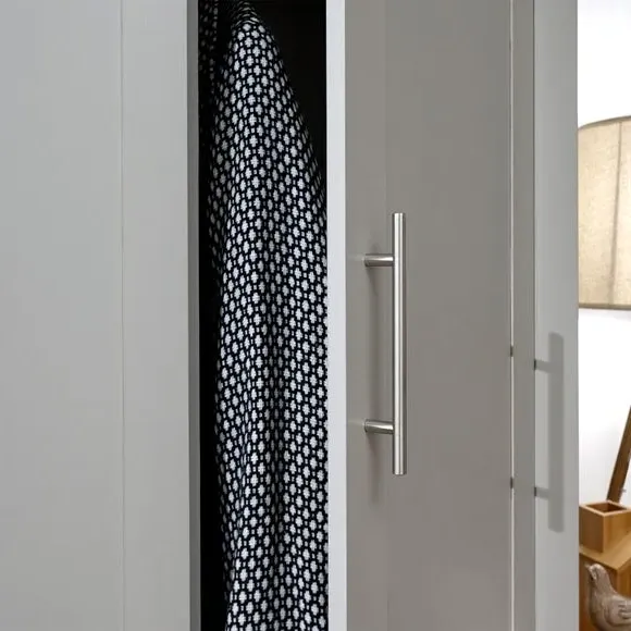 Double Wardrobe Shaker Style - Grey, Foiled