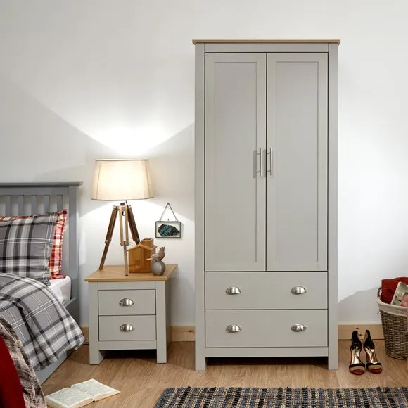 Double Wardrobe Shaker Style - Grey, Foiled