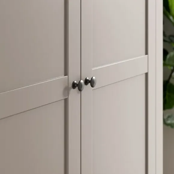 Double Wardrobe with Drawer - Natural, Wood
