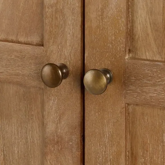 Double Wardrobe with Drawer - Wood, Mango Wood
