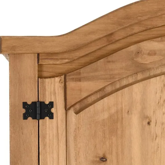 Double Wardrobe with Iron Handles - Pine