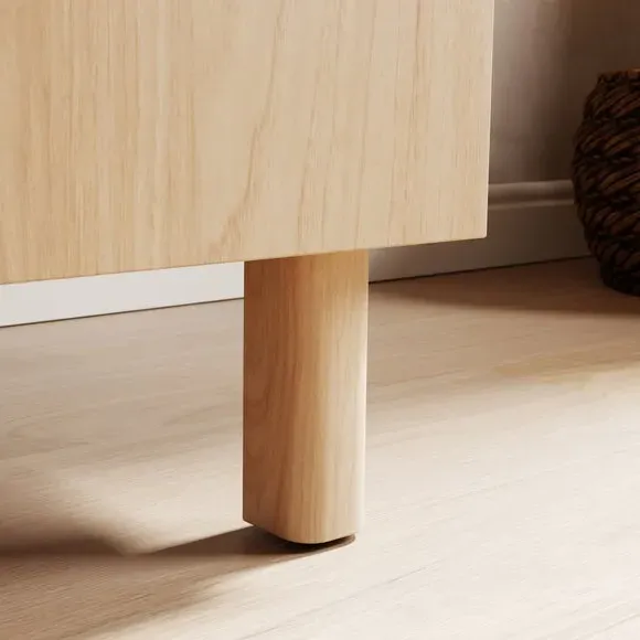 Double Wardrobe with Push Doors - Light Oak