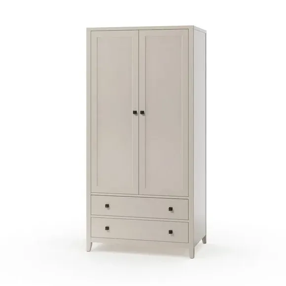 Double Wardrobe with Soft-Close - Warm Grey