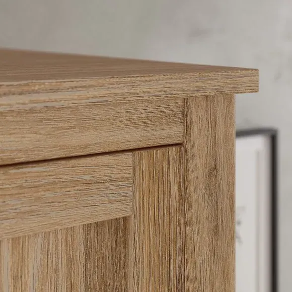 Double Wardrobe with Storage Shelf - Oak