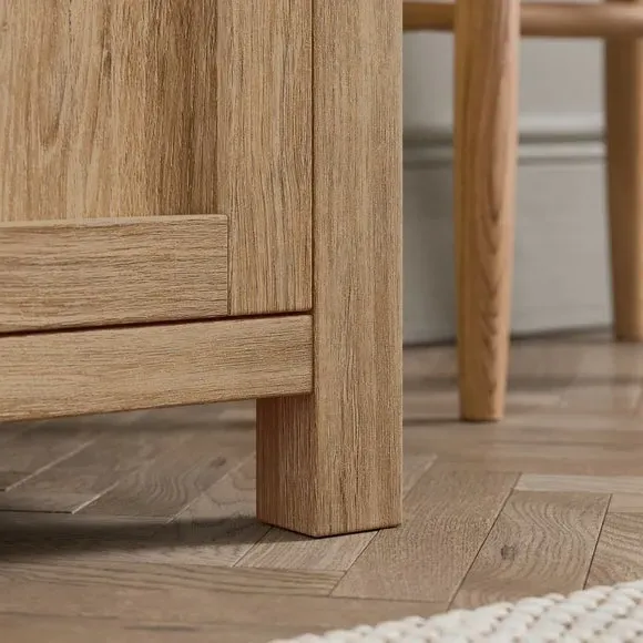 Double Wardrobe with Storage Shelf - Oak