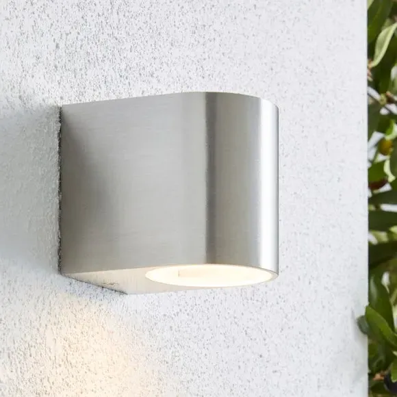 Down Lighter Outdoor Wall Light - Silver, Aluminium image