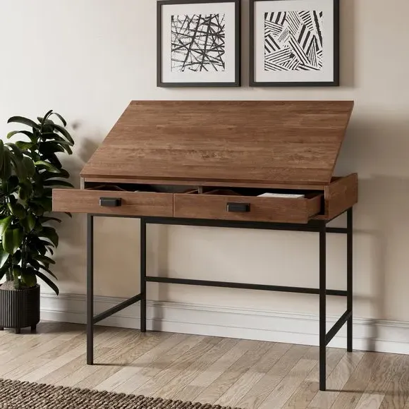 Draftsman Desk with Lift Top - Pine Effect