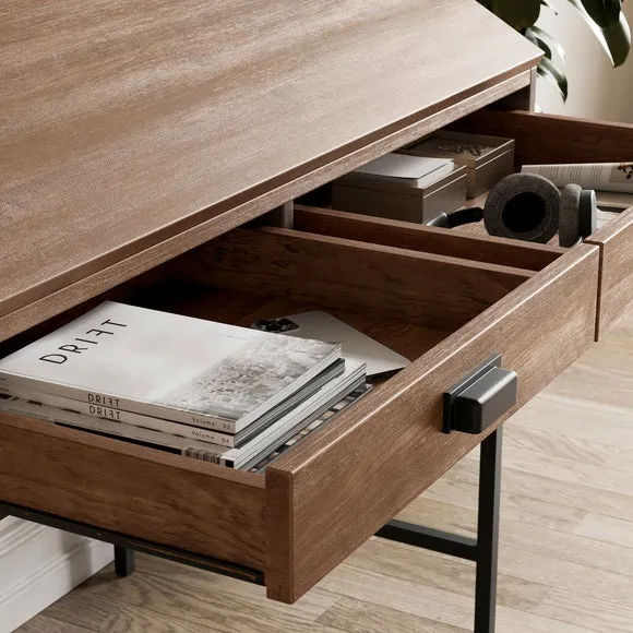 Draftsman Desk with Lift Top - Pine Effect