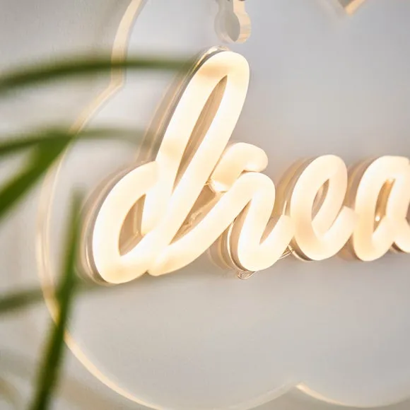 Dream Big Neon Sign - Clear, LED