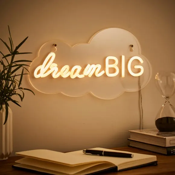 Dream Big Neon Sign - Clear, LED image