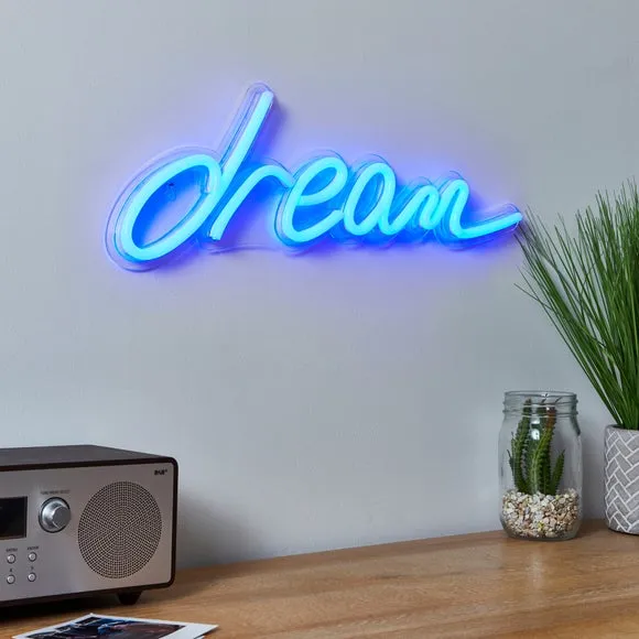 Dream Neon Sign - Blue, LED