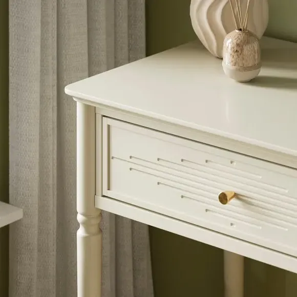 Dressing Table with Mirror - Stone, Wood