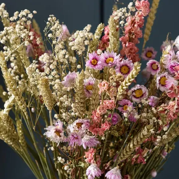 Dried Delphinium Bouquet - Pink