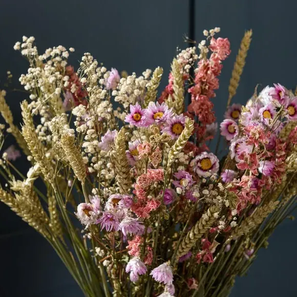 Dried Delphinium Bouquet - Pink