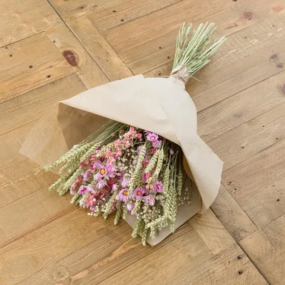 Dried Delphinium Bouquet - Pink