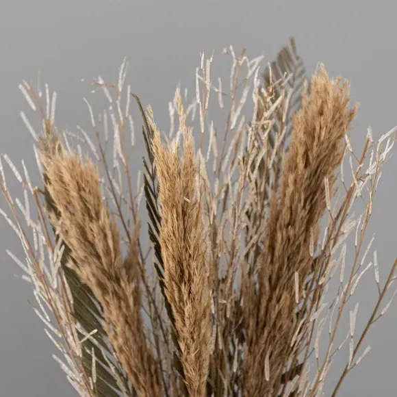 Dried Flower Bouquet - Green, Natural Grass
