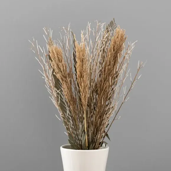 Dried Flower Bouquet - Green, Natural Grass