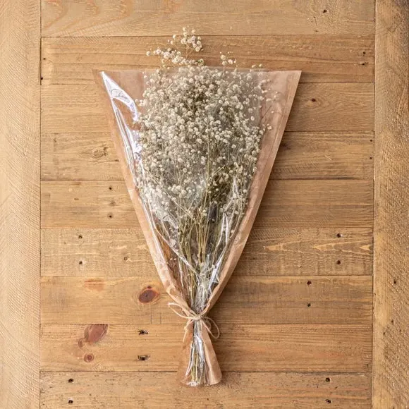 Dried Gypsophila Bouquet - White, Natural