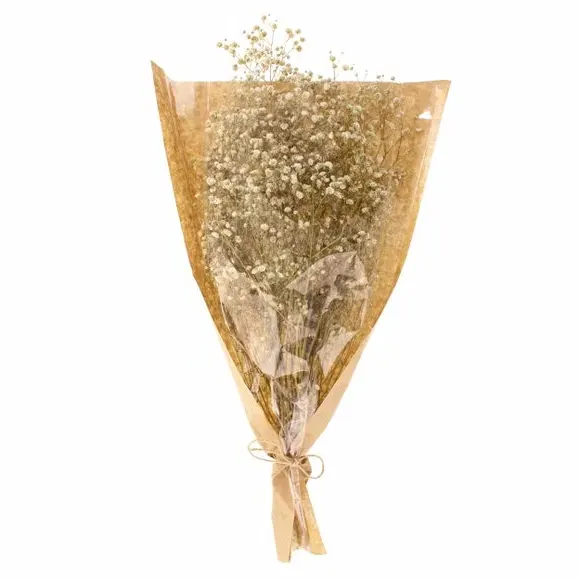 Dried Gypsophila Bouquet - White, Natural