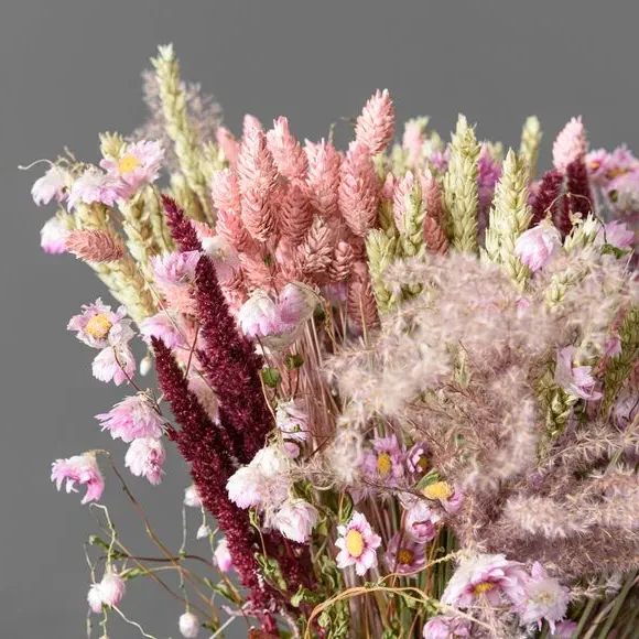 Dried Phalaris Bouquet - Pink