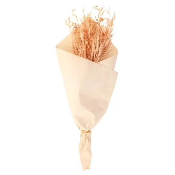 Dried Wheat Grass Bouquet - Pink, Natural
