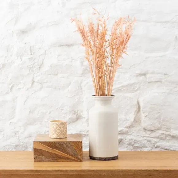 Dried Wheat Grass Bouquet - Pink, Natural image