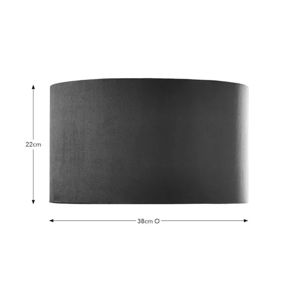 Drum Lamp Shade - Aubergine, Velvet