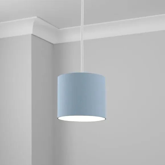 Drum Lamp Shade - Blue, Polycotton image
