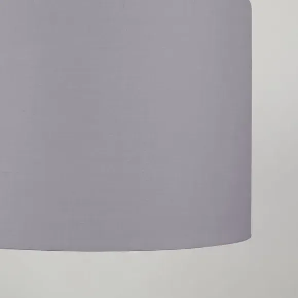 Drum Lamp Shade - Dove, Faux Linen