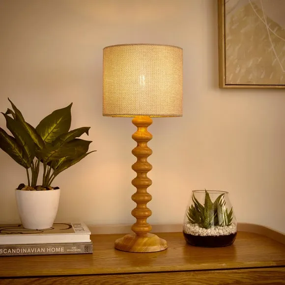 Drum Lamp Shade Easy Fit - Natural, Barkweave