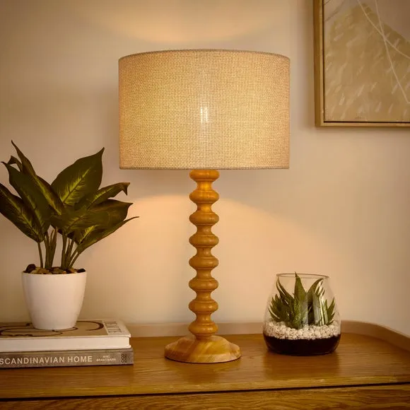 Drum Lamp Shade Easy Fit - Natural, Barkweave